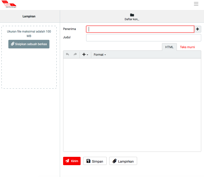 Email client interface with message list and compose panel