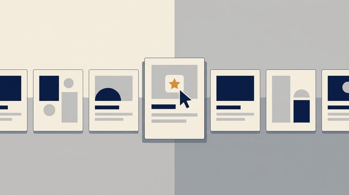 Editorial illustration of a reader marking a starred preferred source that lifts a brand across search and AI answers